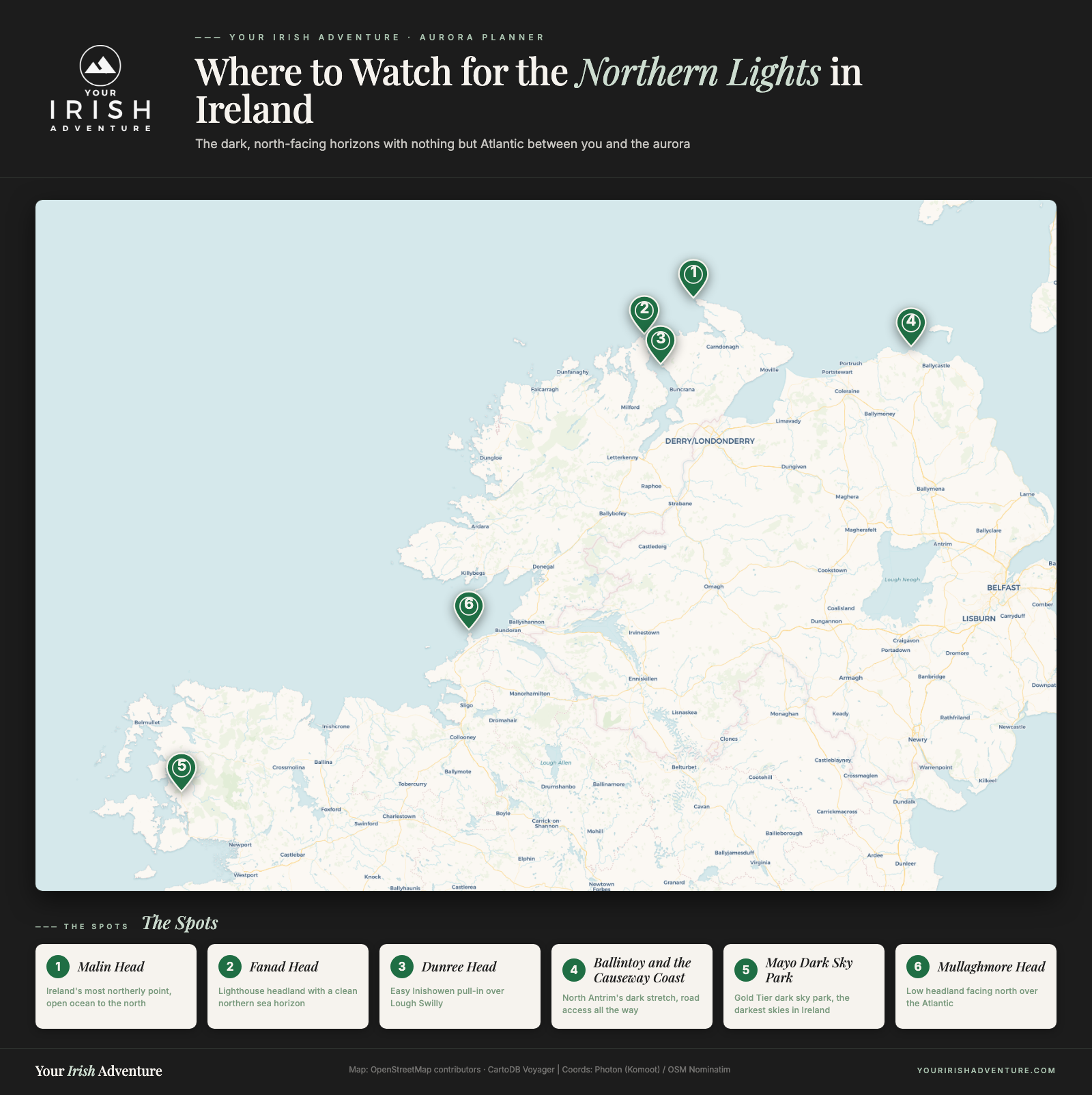 Where to Watch for the Northern Lights in Ireland