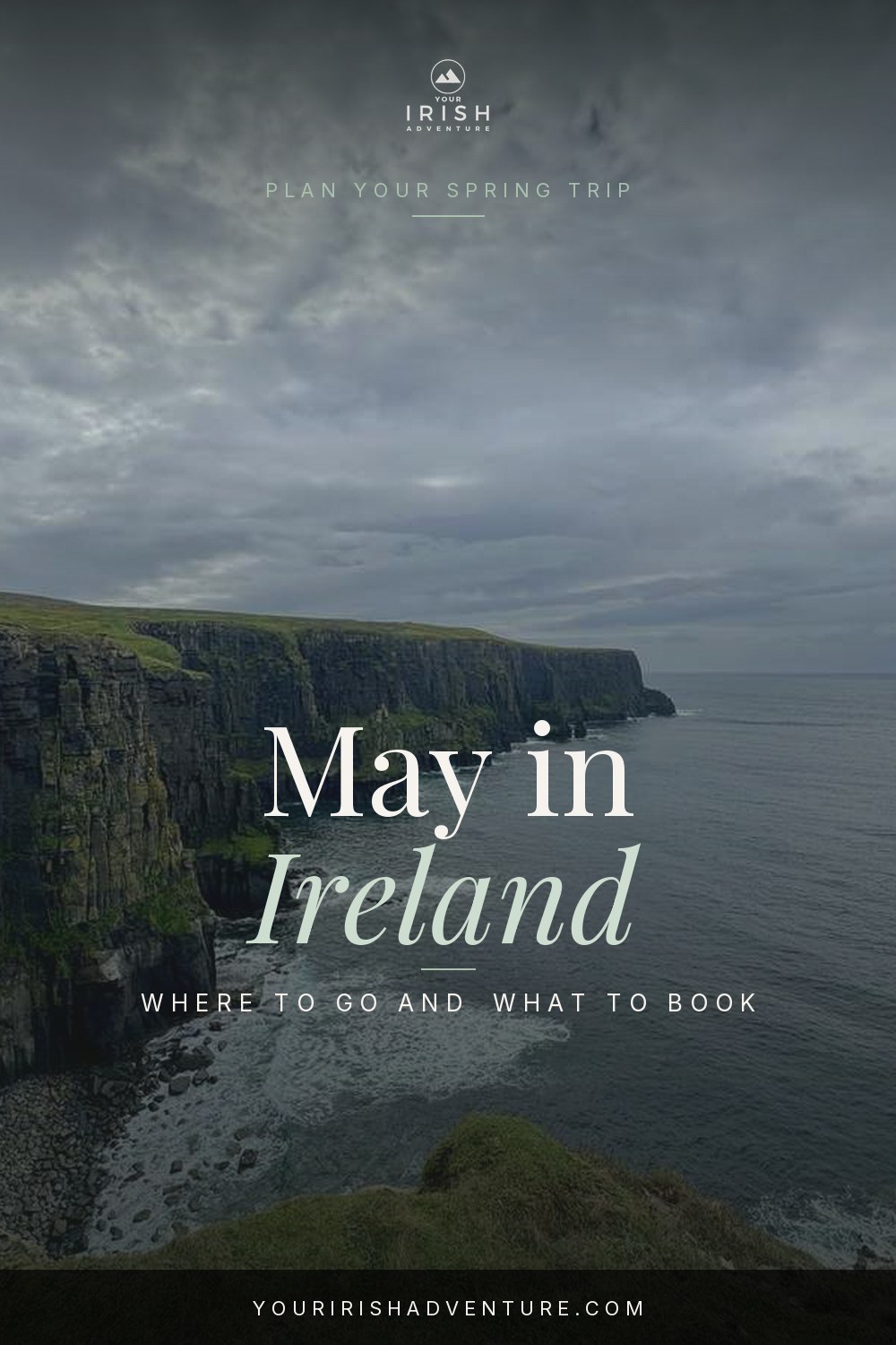 May in Ireland trip planning pin with the Cliffs of Moher