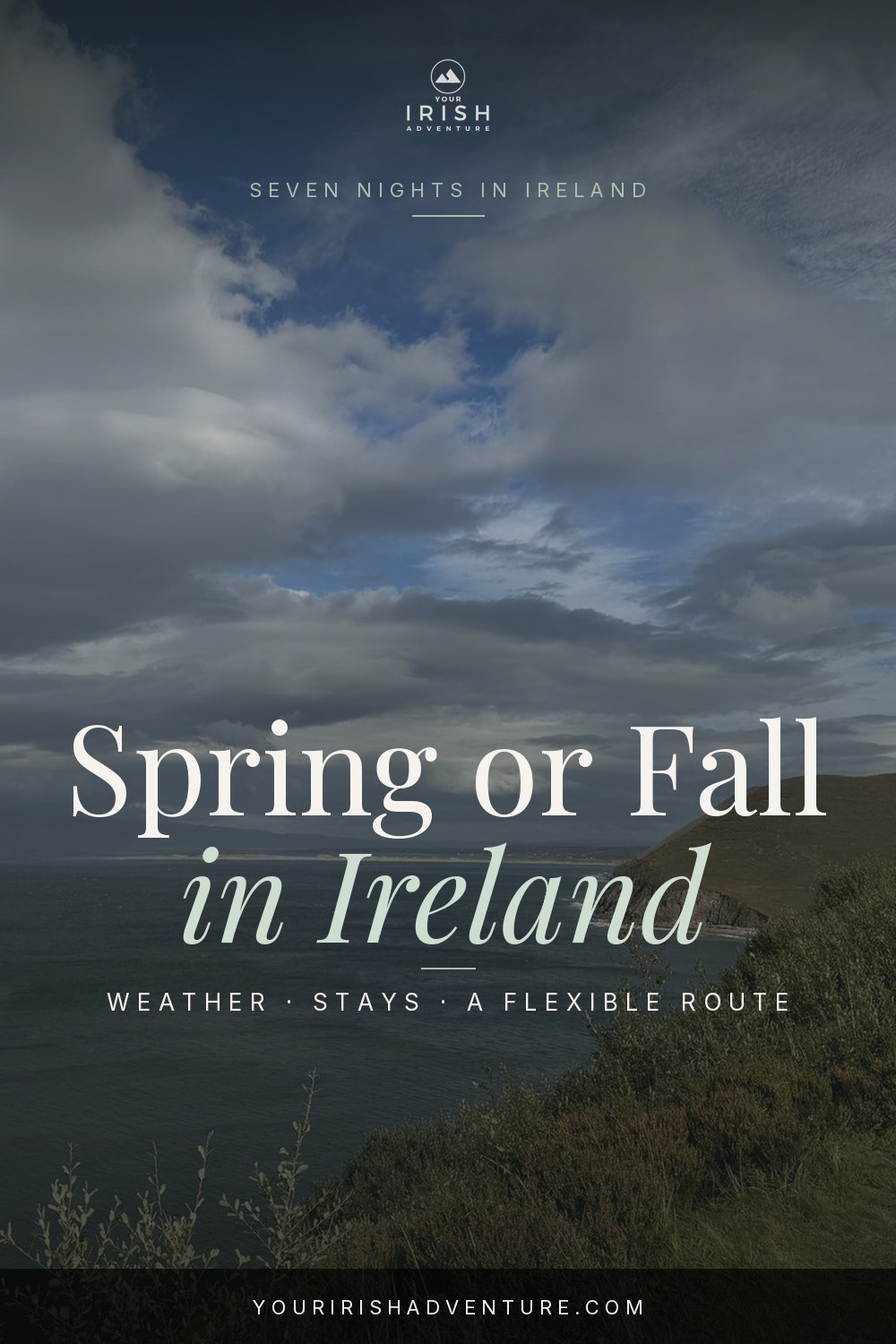 Spring or fall in Ireland travel pin with the Kerry coast