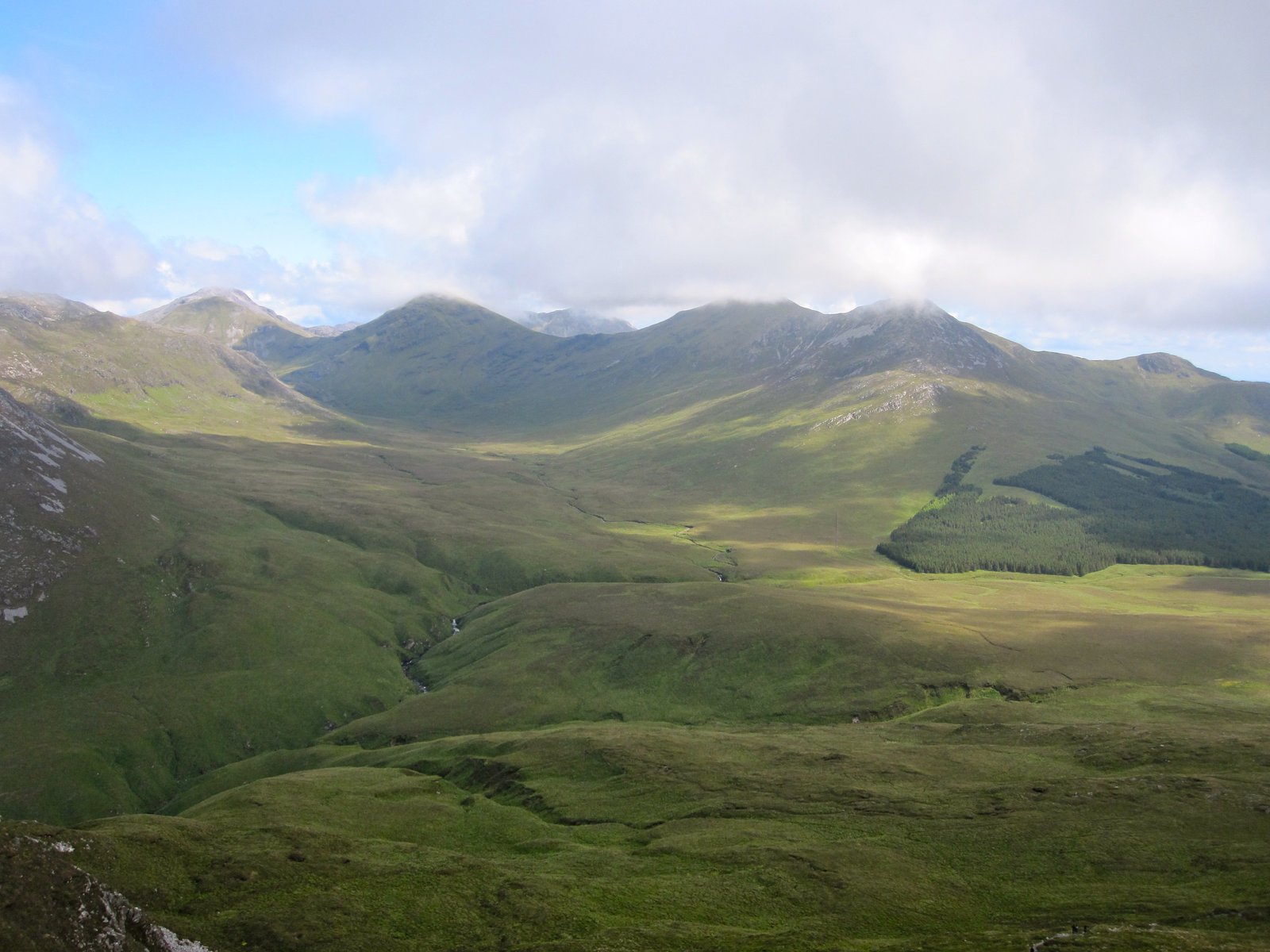 Mountain slopes viewed from Diamond Hill in Connemara