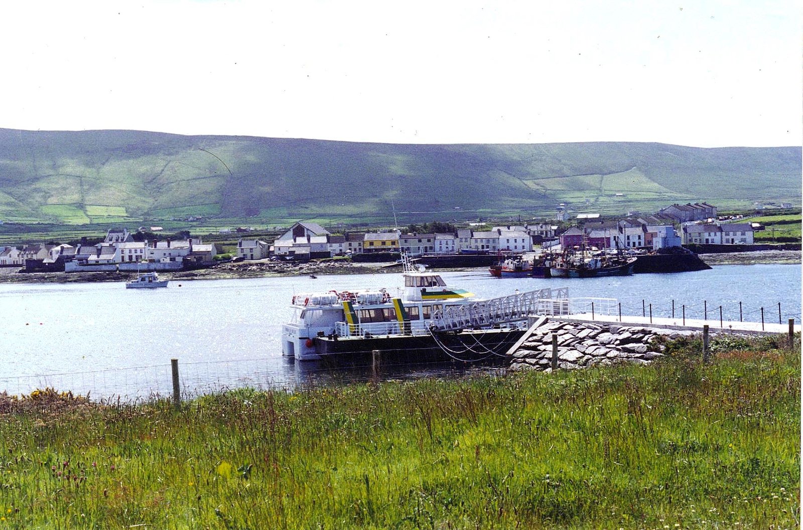 Portmagee harbor and village viewed from Valentia Island