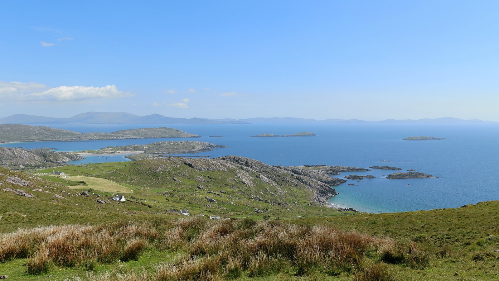 Rocky headlands and islands viewed from the Ring of Kerry coast