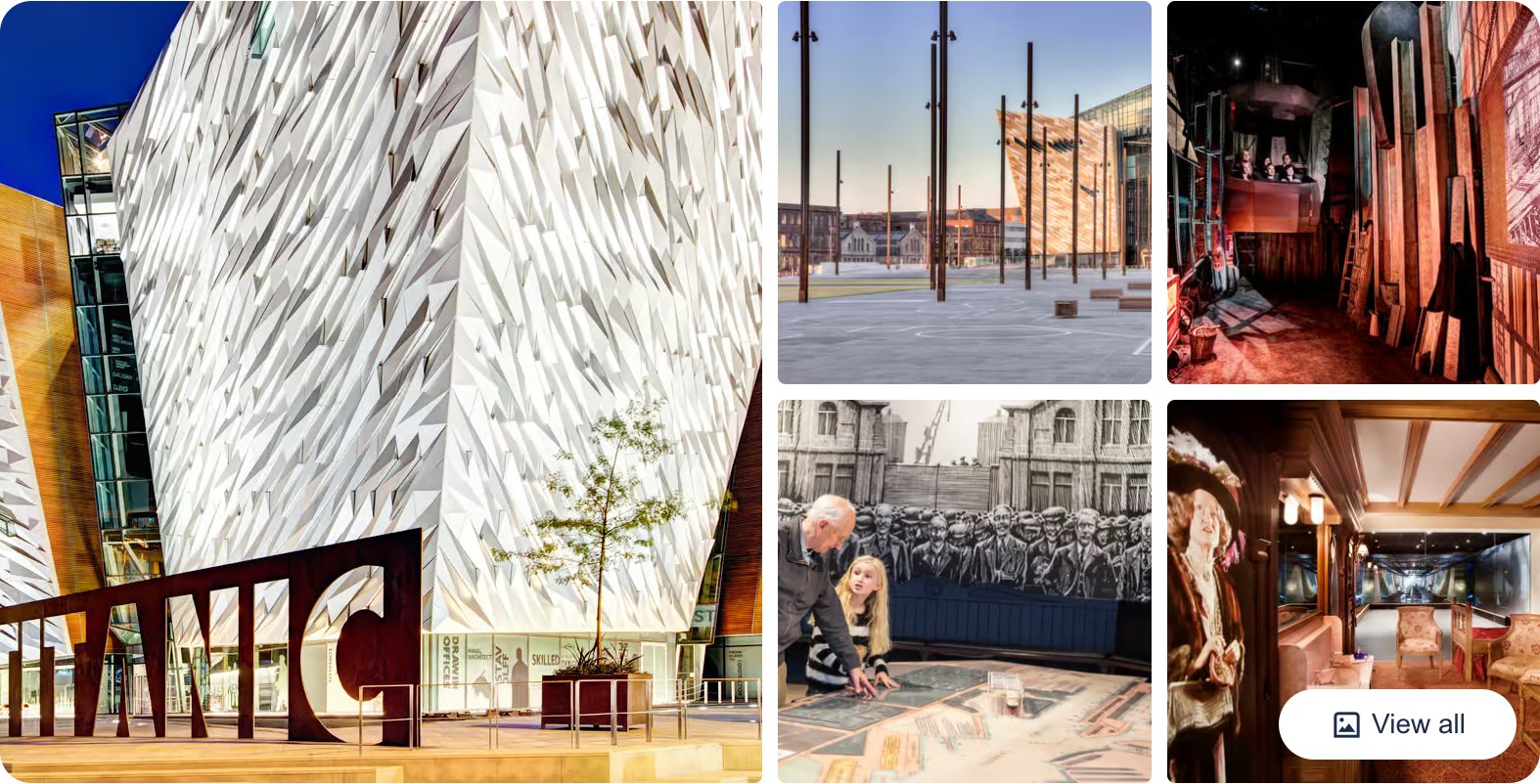 Titanic Belfast and its exhibits included with the self-guided entry ticket