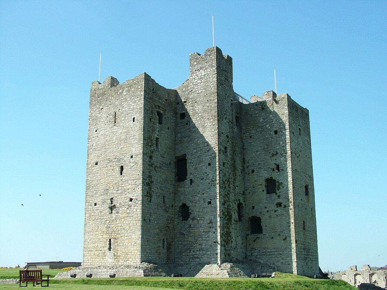 The stone keep of Trim Castle in County Meath
