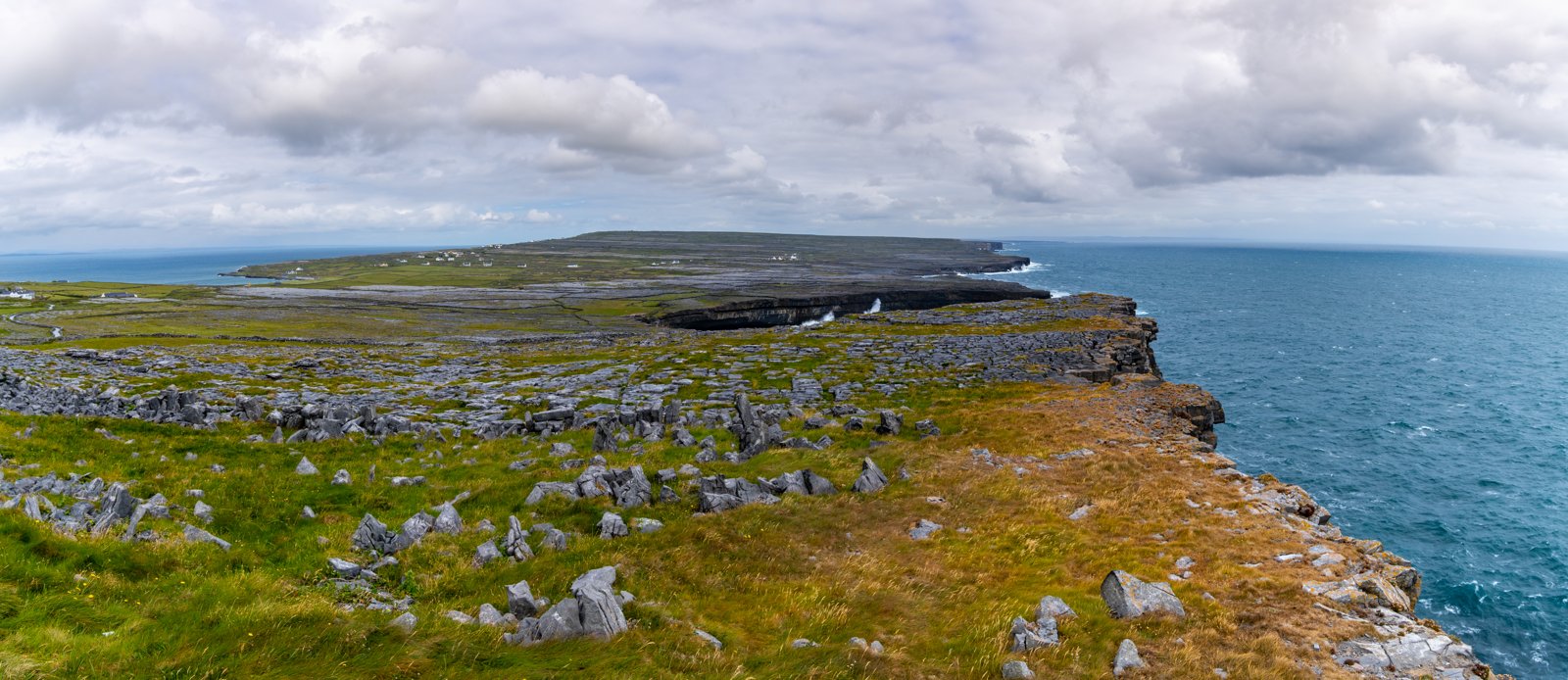 Limestone cliffs and Atlantic water on Inis Mór in the Aran Islands