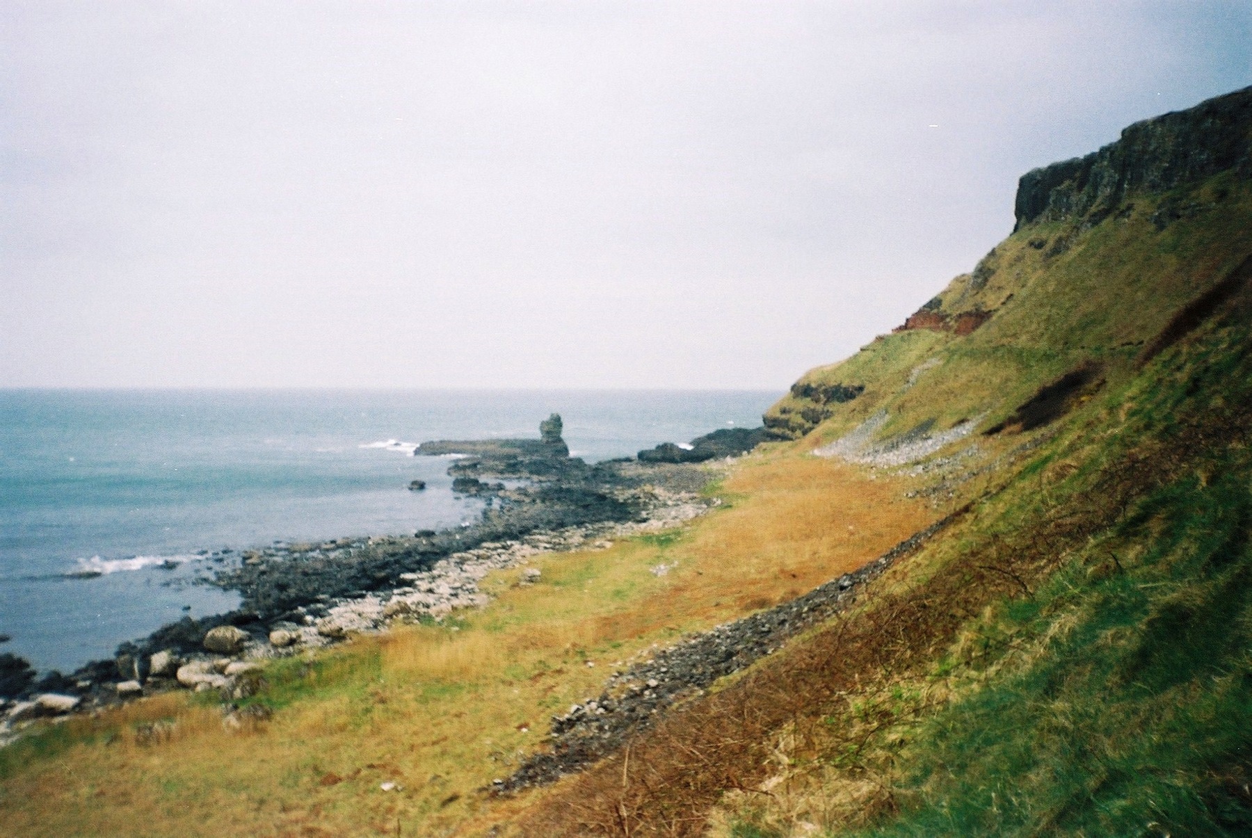 Footpath beside the Antrim coastline near the Giant’s Causeway