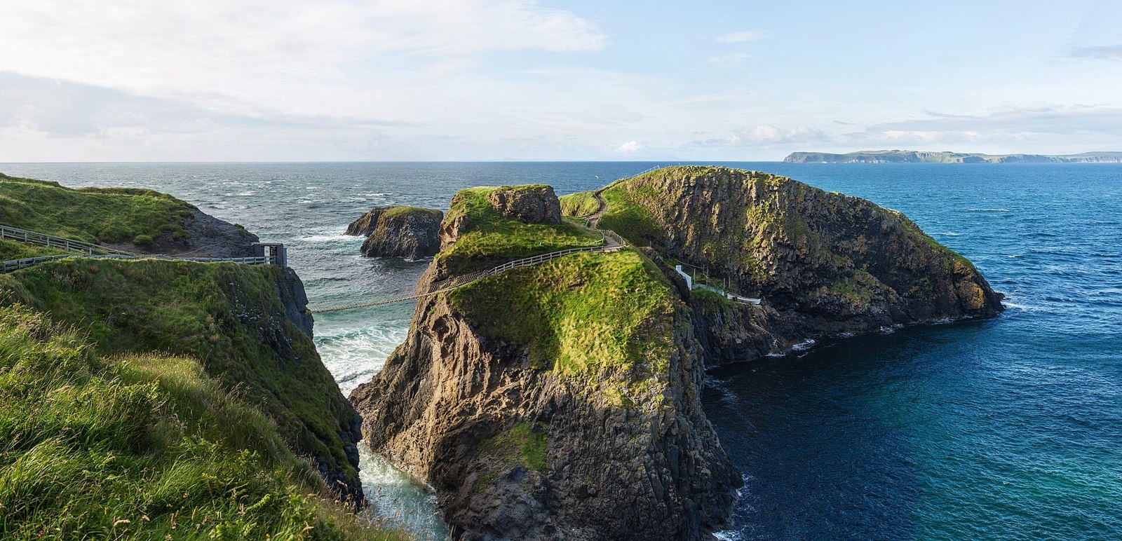 Carrick-a-Rede rope bridge connecting the coast to the small island