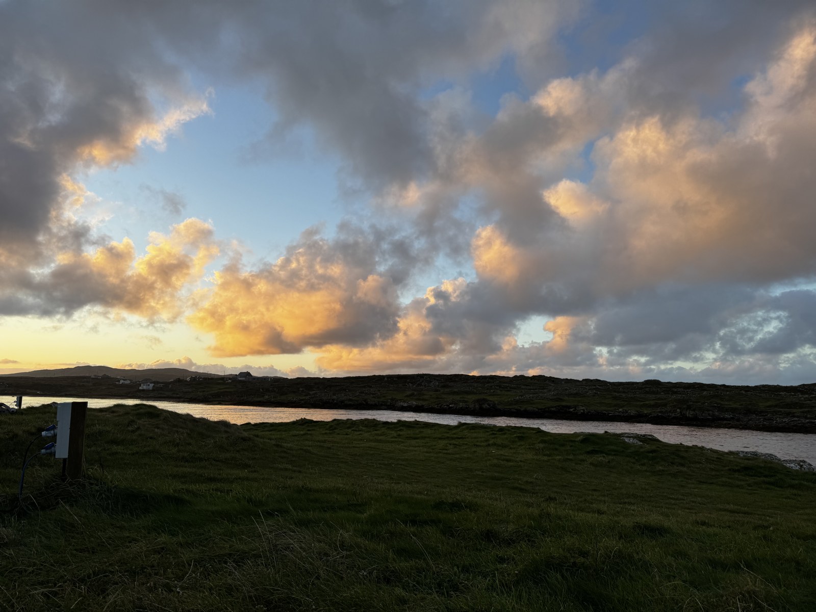 Evening clouds over a coastal inlet near Clifden