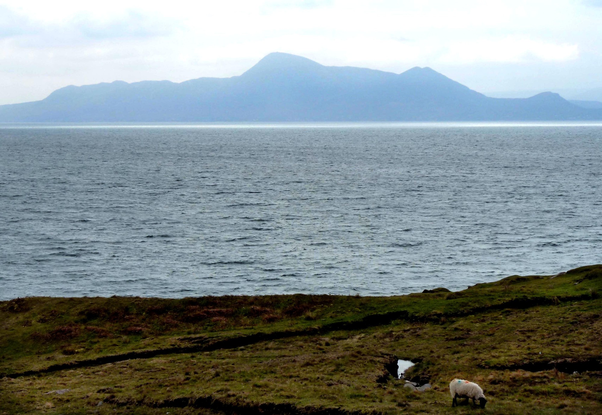 Croagh Patrick seen across Clew Bay from Corraun