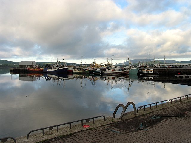 Fishing boats beside the quay in Dingle