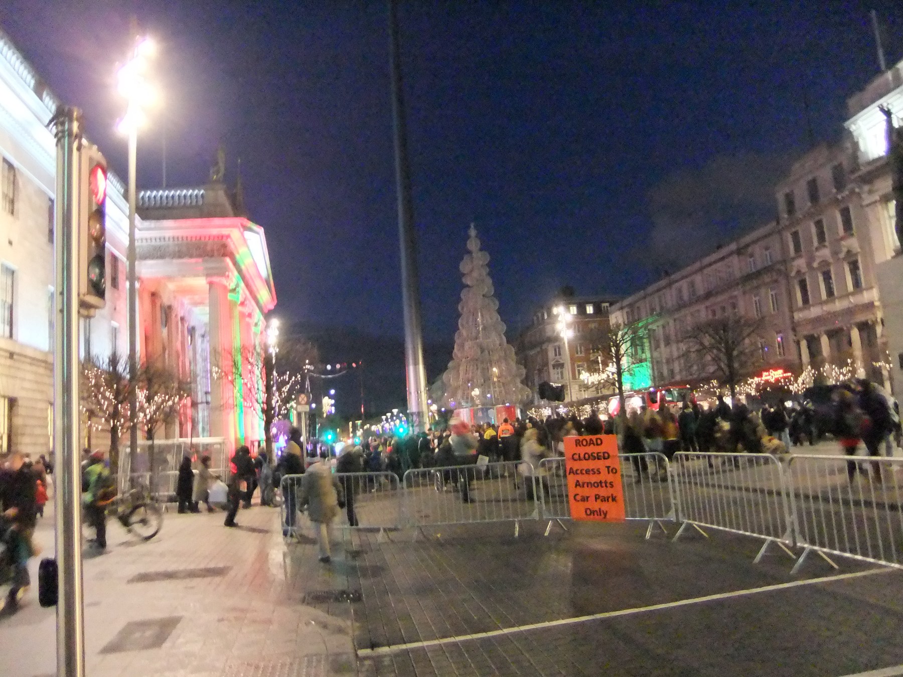 A Christmas gathering outside Dublin's General Post Office during a previous season