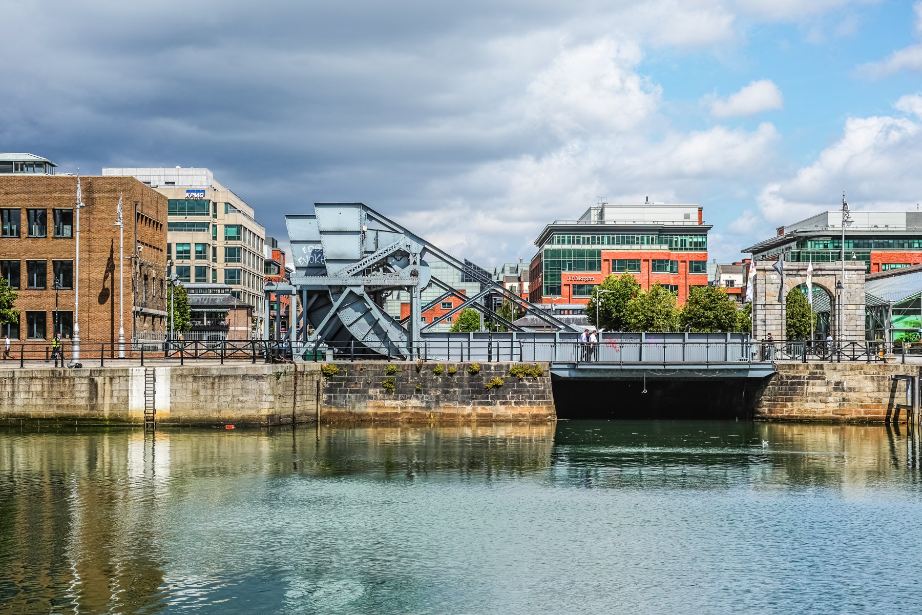 Dublin's Docklands beside the River Liffey