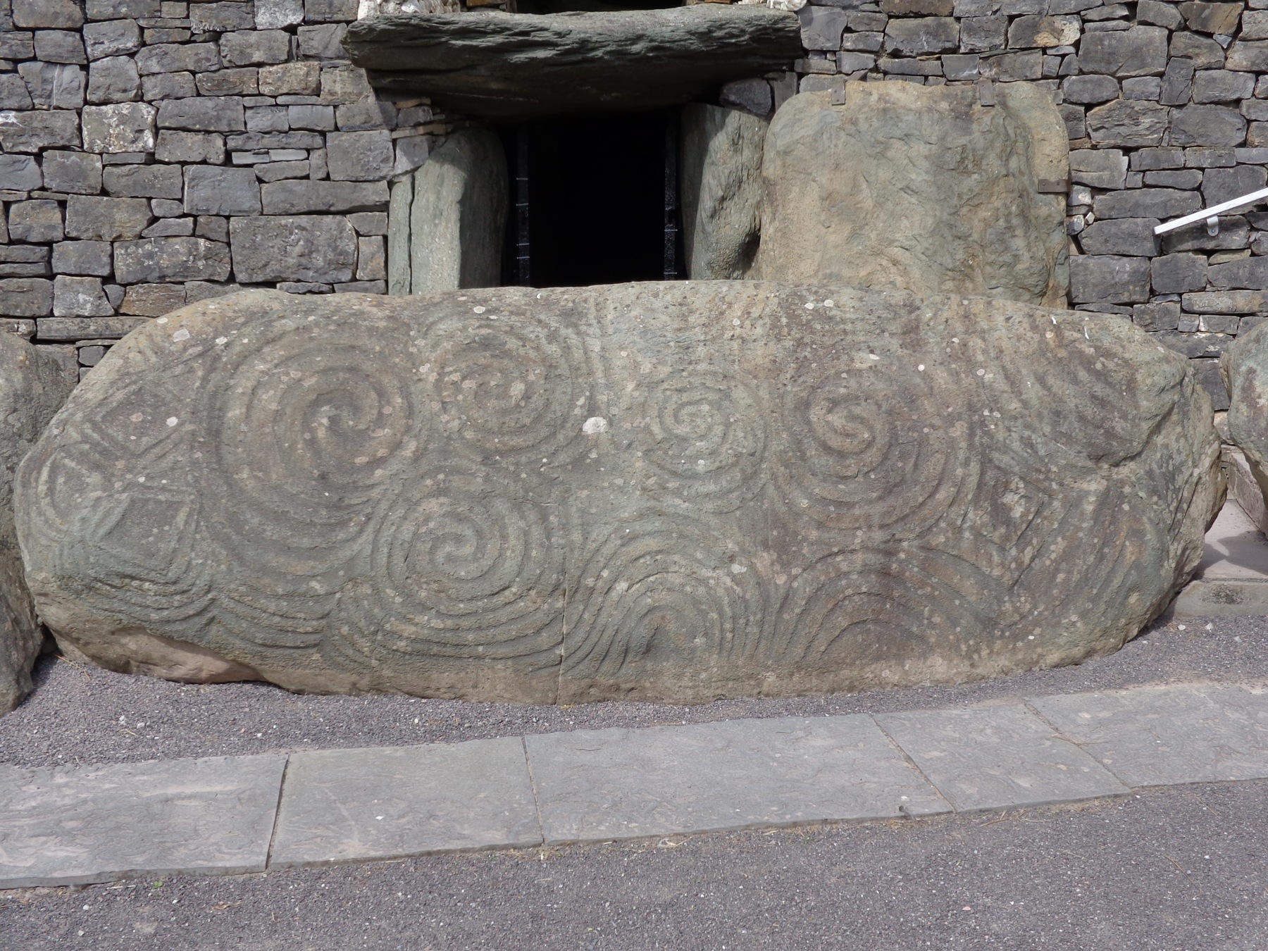 Carved entrance stone outside Newgrange passage tomb