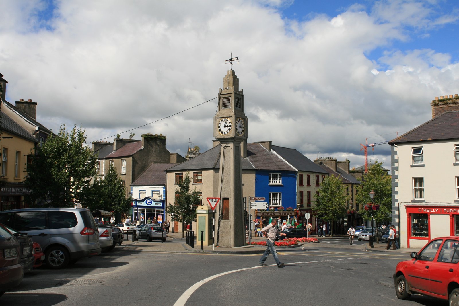 Archive street view of the clock tower in Westport