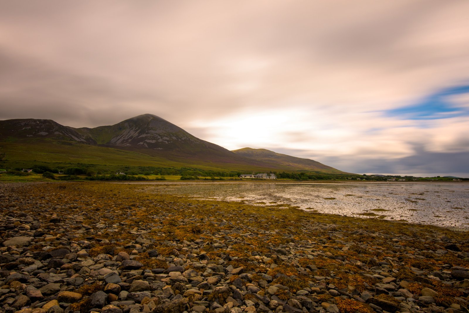 Croagh Patrick and Clew Bay in evening light