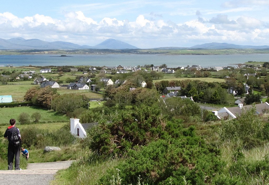 Murrisk and Clew Bay viewed from the foot of Croagh Patrick