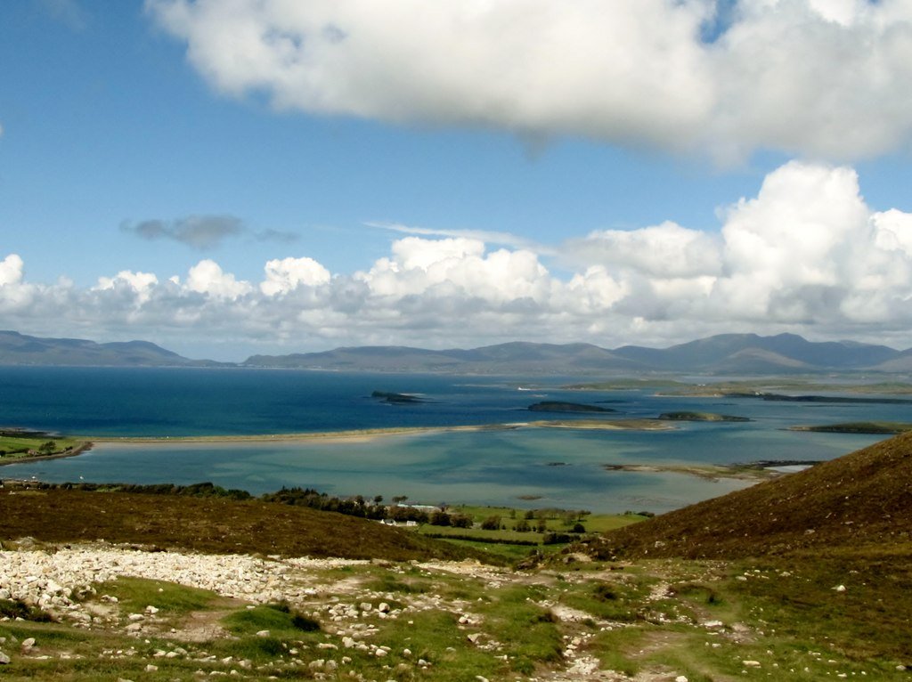 Bertra Beach and Clew Bay viewed from Croagh Patrick