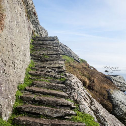 A view of the steps on Skellig Michael